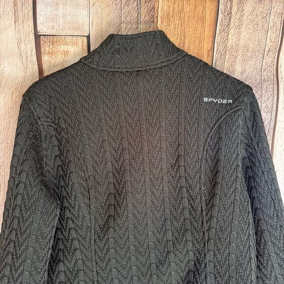 Spyder Sweater Fleece Full Zip Jacket Black Outdoor Ski Athleisure Men's XL - Picture 6 of 9